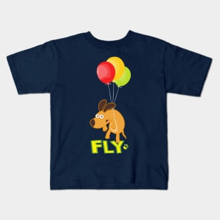 Dog flying Kids T-Shirt